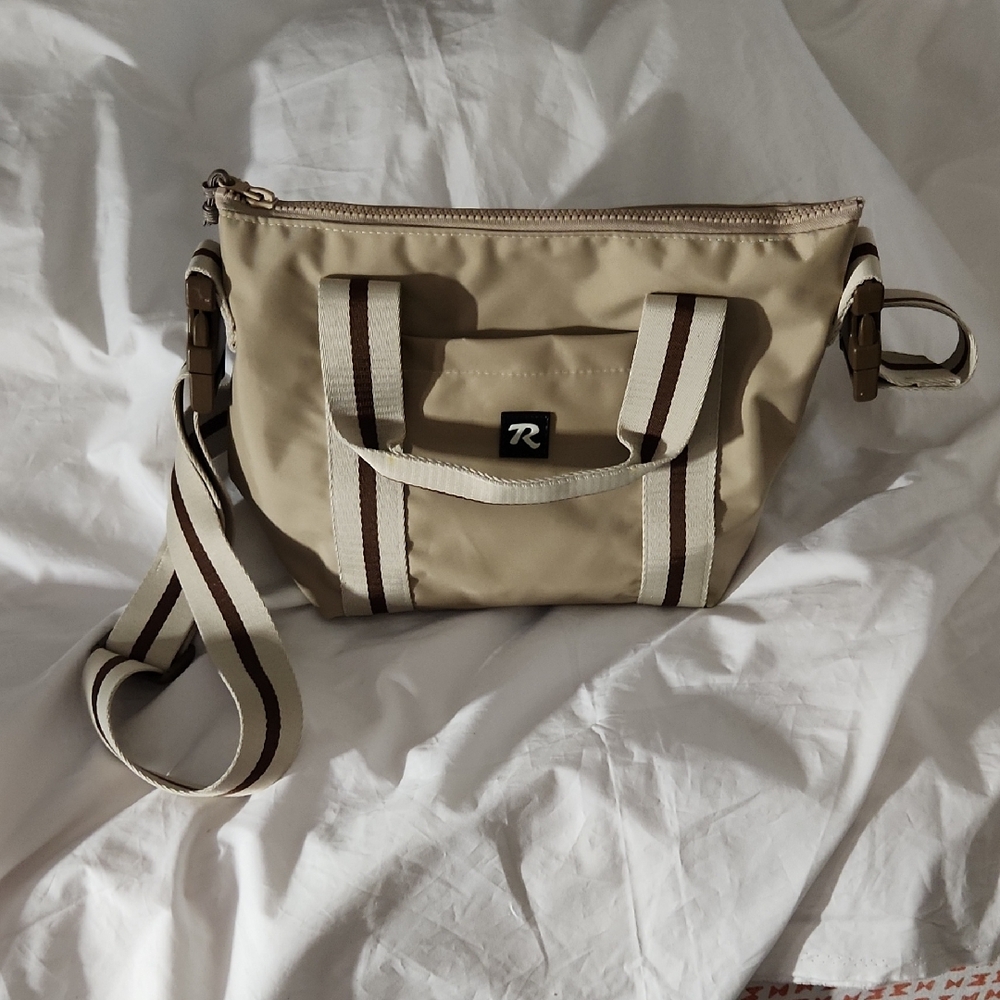 Gently Used R. Riveter Mattie Nylon Tan Crossbody Bag